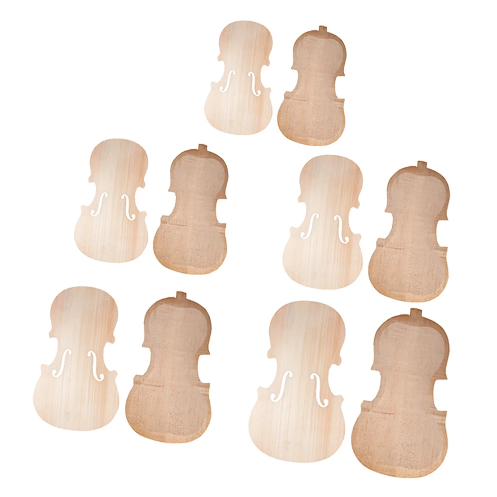 1 комплект деревянные необработанные скрипки скрипка панель из ели + Кленовая