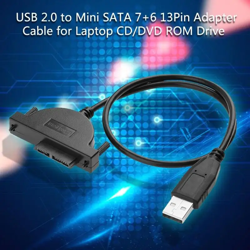 USB 2 0 для Mini Sata II 7 + 6 13Pin адаптер конвертер винты кабеля устойчивый стиль ноутбука