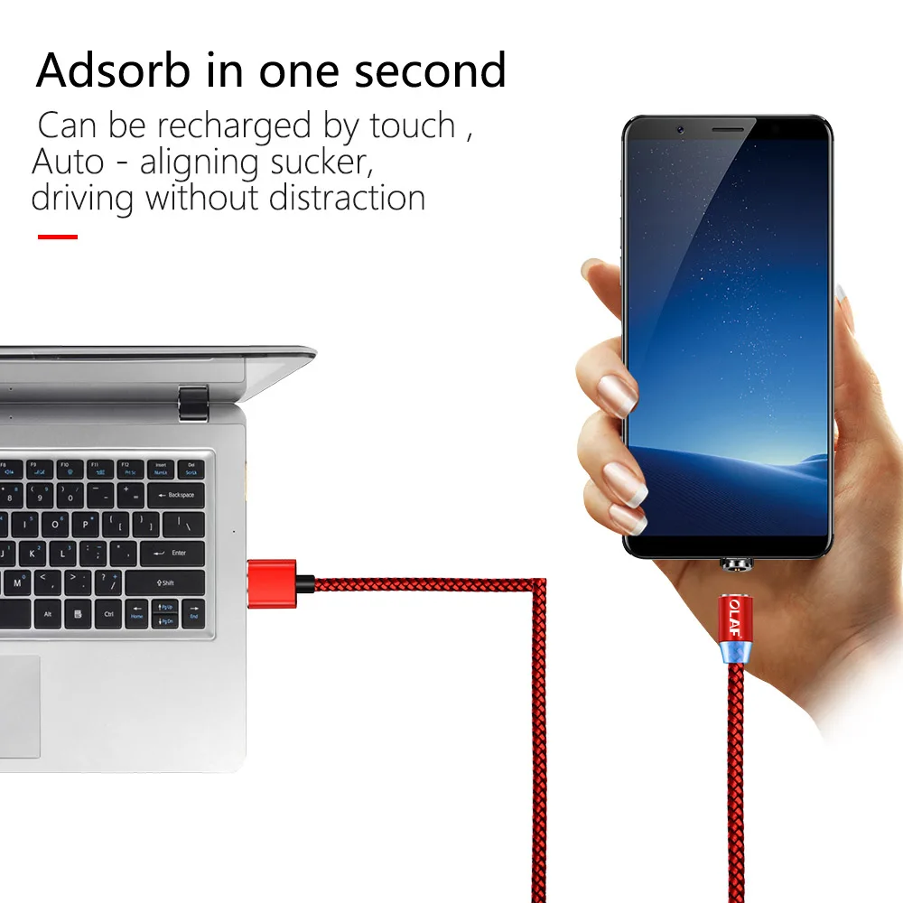 Магнитный кабель OLAF USB Type C для Samsung s8 s9 Xiaomi Huawei mate 20 Lite зарядки телефона магнитное