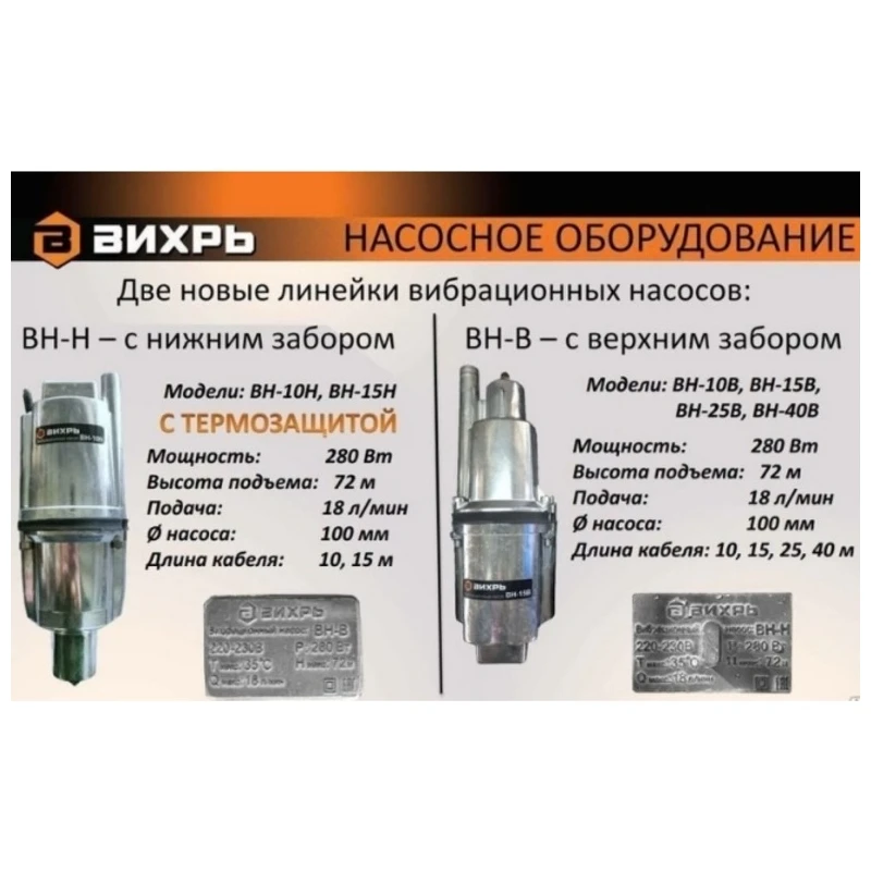 Вибрационный насос ВИХРЬ ВН-15В | Обустройство дома