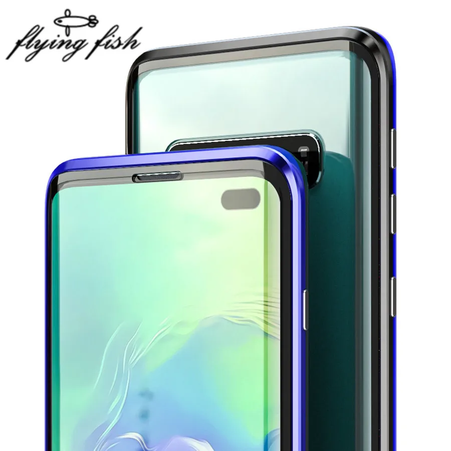 S 10 Cases 360 Full Body Curved Glass Magnetic Adsorption Metal Case For Samsung Galaxy S10 S9 S8 Plus Note 9 8 Luxury Cover |