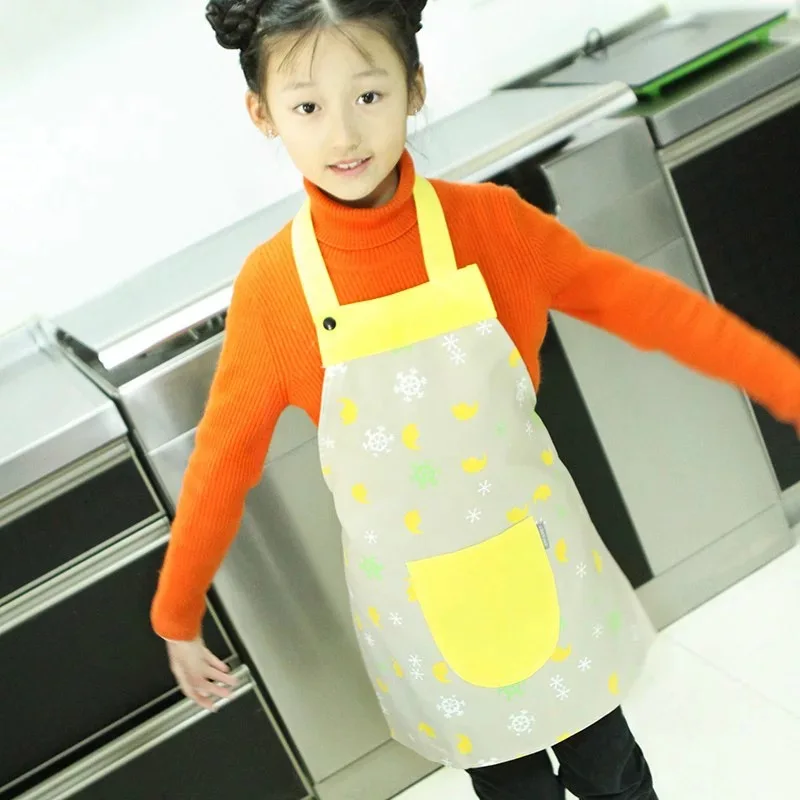 Детские нагрудники с длинным рукавом водонепроницаемый фартук рисунком