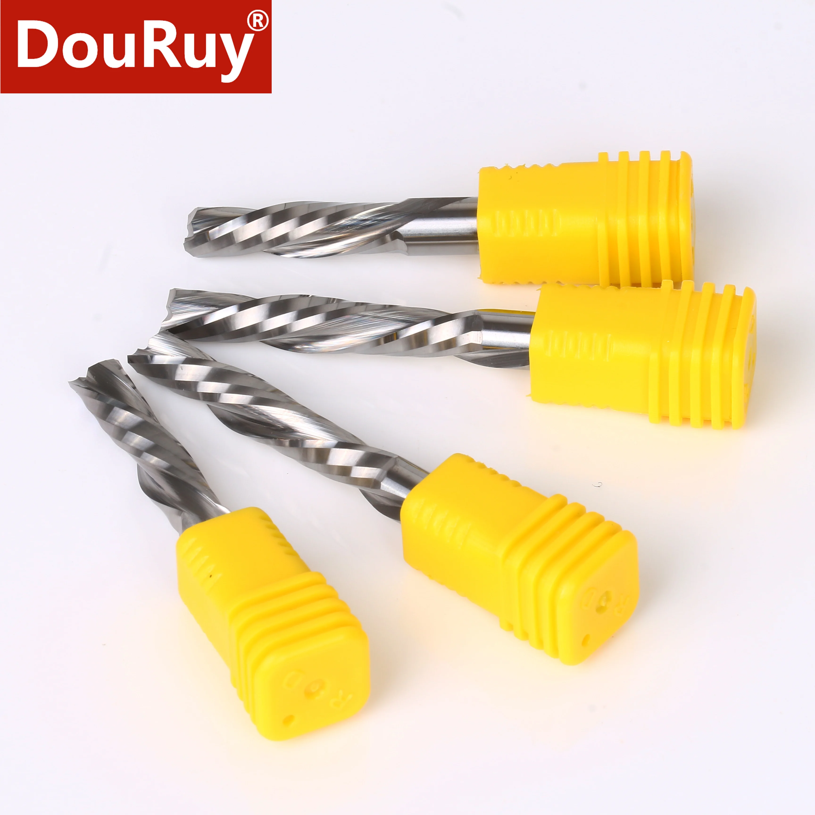 DouRuy 5 шт. D3.175/4/6 мм с левым дном 2 флейты спиральные биты для акрила ПВХ смолы