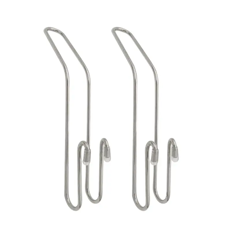 OUNONA 2pcs Multi-function Stainless Steel Metal Car Hooks Creative Chair Back Concealed Seat | Дом и сад