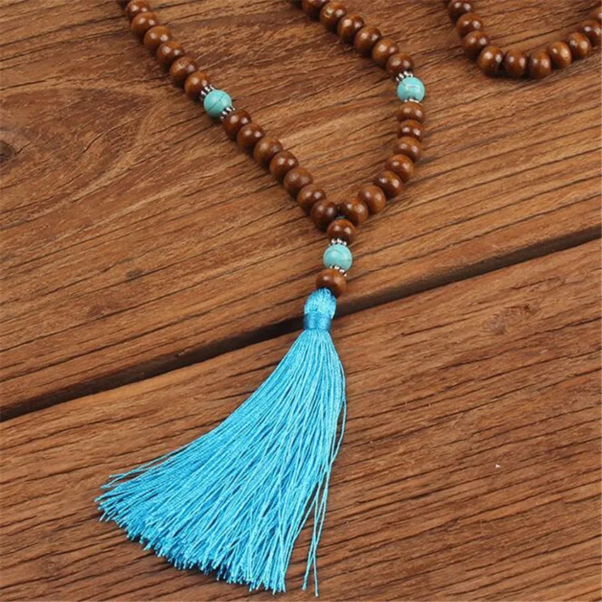 8MM108 коричневое ожерелье из сандалового дерева mala spirituality cuffle Bless ручная работа