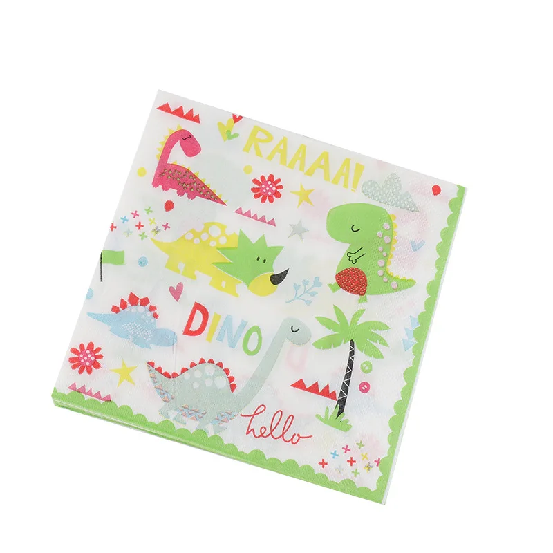 10 шт./лот вечерние баннеры с изображением динозавра для детской вечеринки на день