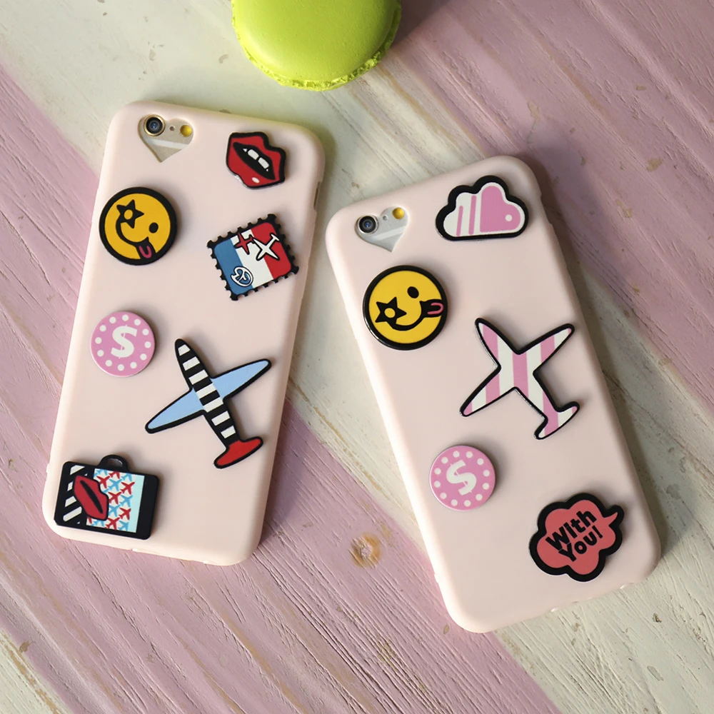 KISSCASE мягкий TPU для iPhone 7 6s 6 Plus милый мультяшный 3D чехол розовый Тонкий силиконовый