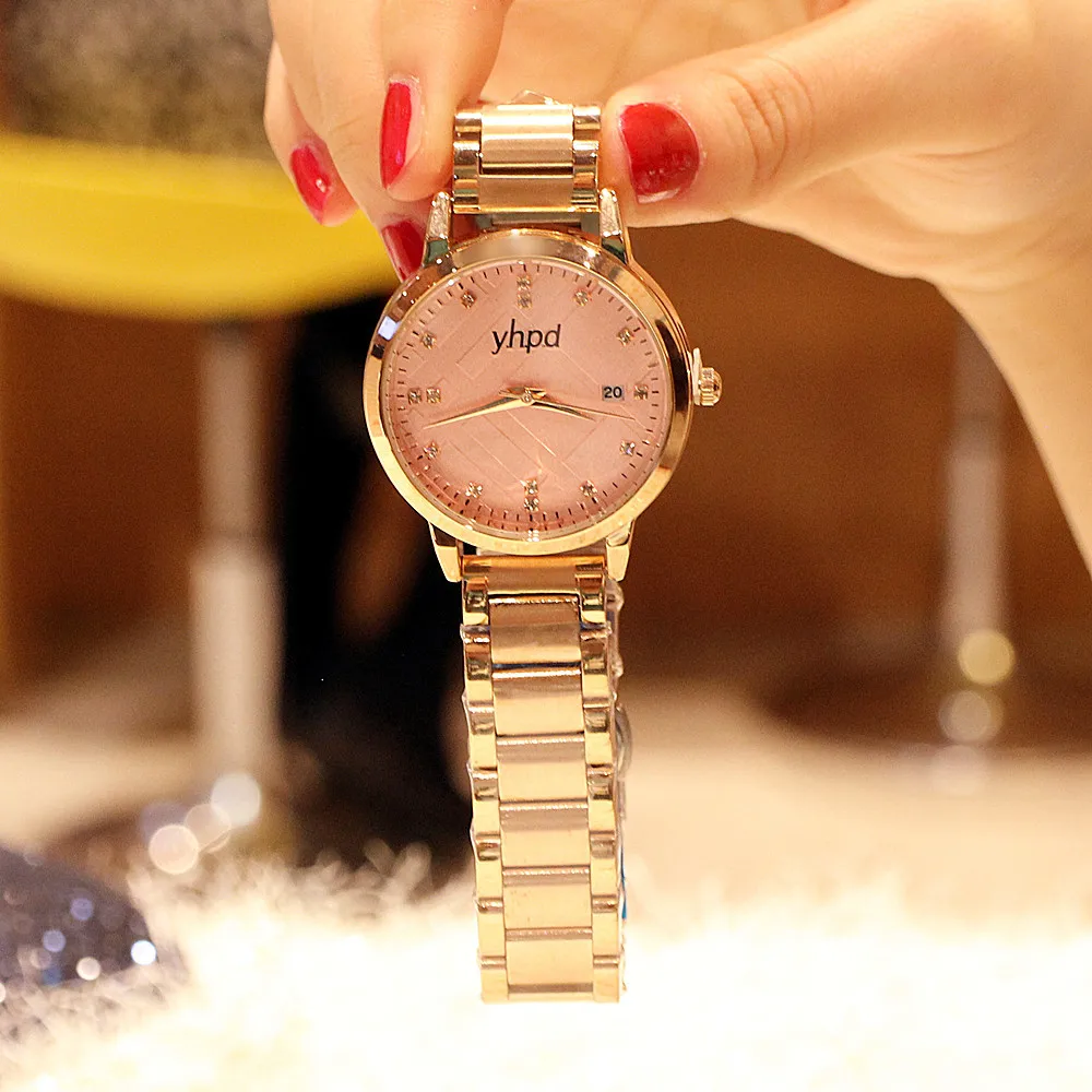 Модные Роскошные Брендовые Часы для женщин женские часы водонепроницаемые со