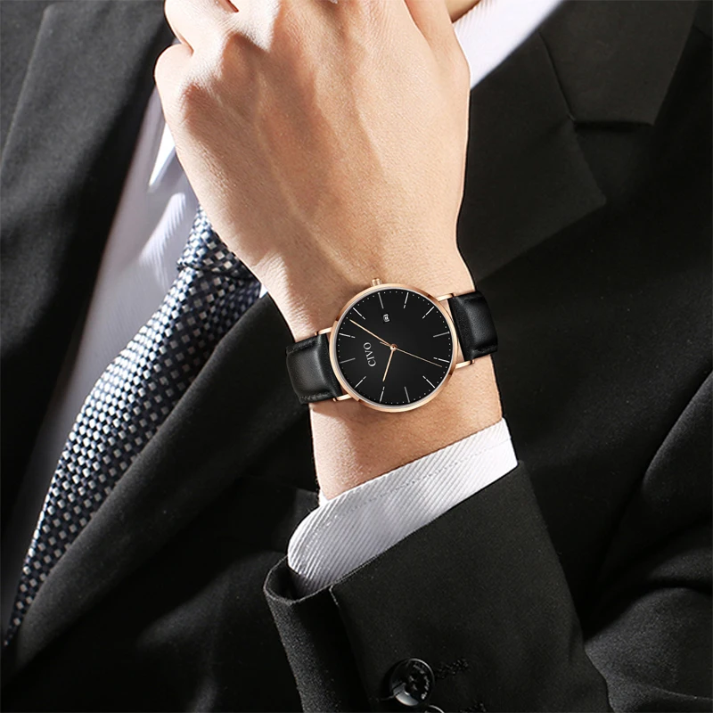 

Erkek Kol Saati CIVO Luxury Fashion Business Men Watch Analog Quartz Clock Men Waterproof Leather Watch Relogios Masculino