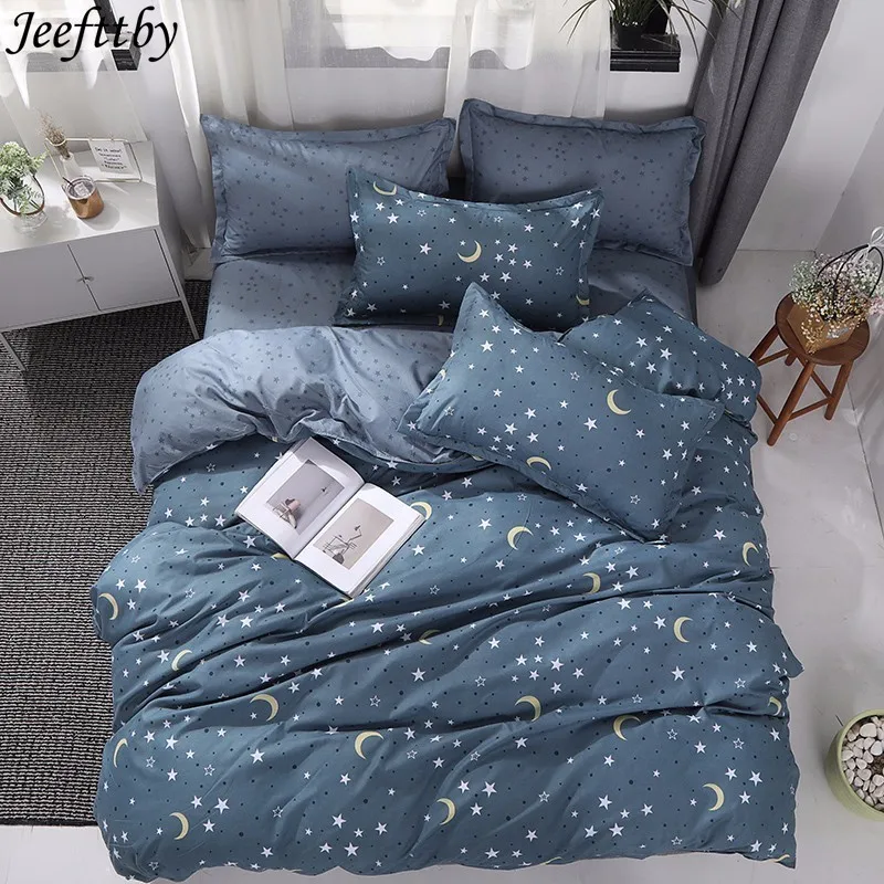 Jeefttby домашний текстиль зеленый рисунок банановых листьев постельное белье 3/4 шт.