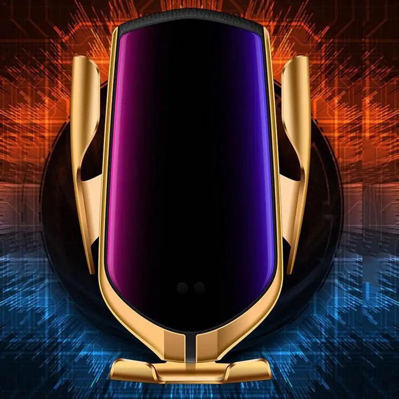 Беспроводной автомобильный Быстрозажимной держатель для iPhone Xs/Xs Max/XR/X/8/8 Plus Samsung