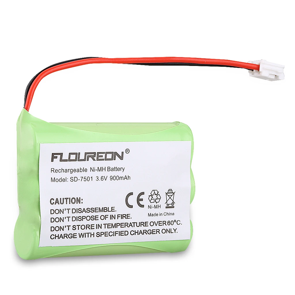 Floureon 2 шт. 900 мАч аккумуляторные Аккумуляторы для беспроводного телефона