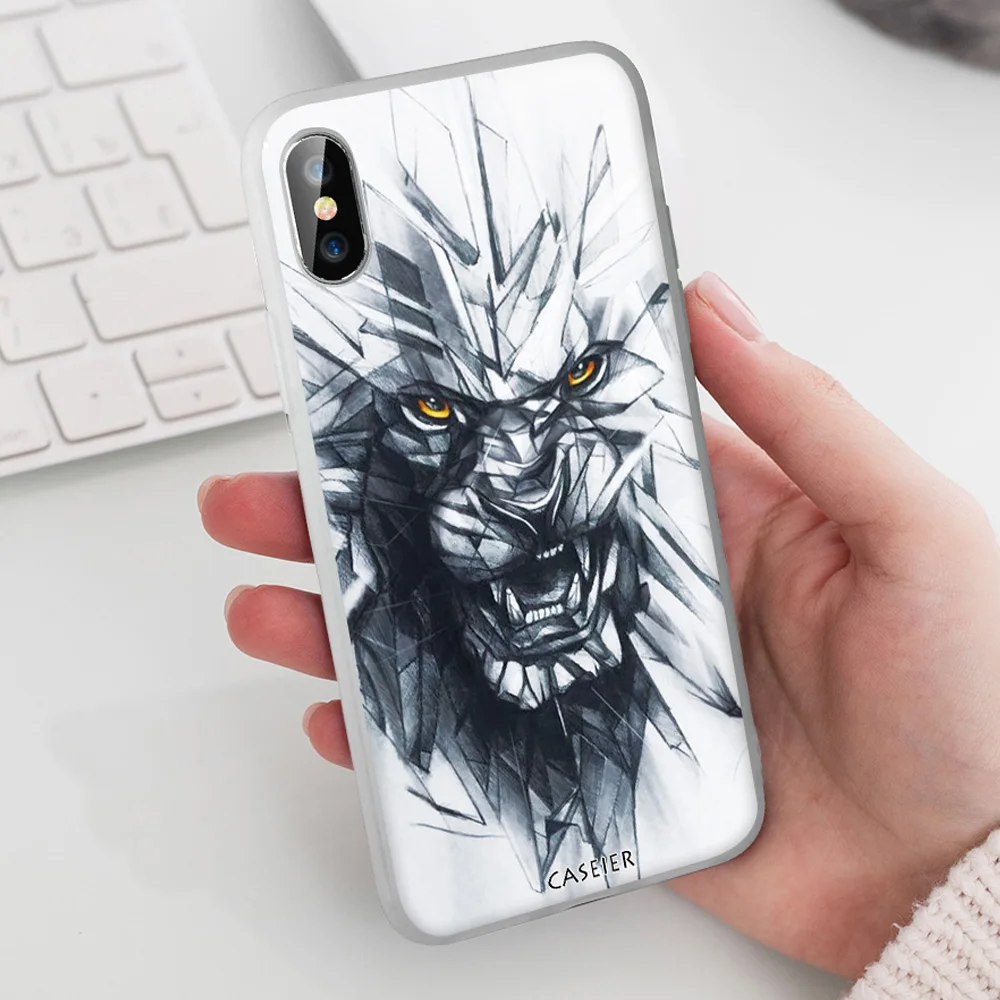 Чехол CASEIER Lion Tattoo для Huawei P20 P9 P10 Mate20 Lite P Smart 2019 Мягкий чехол из ТПУ Pro Honer 7A 9 Capa |