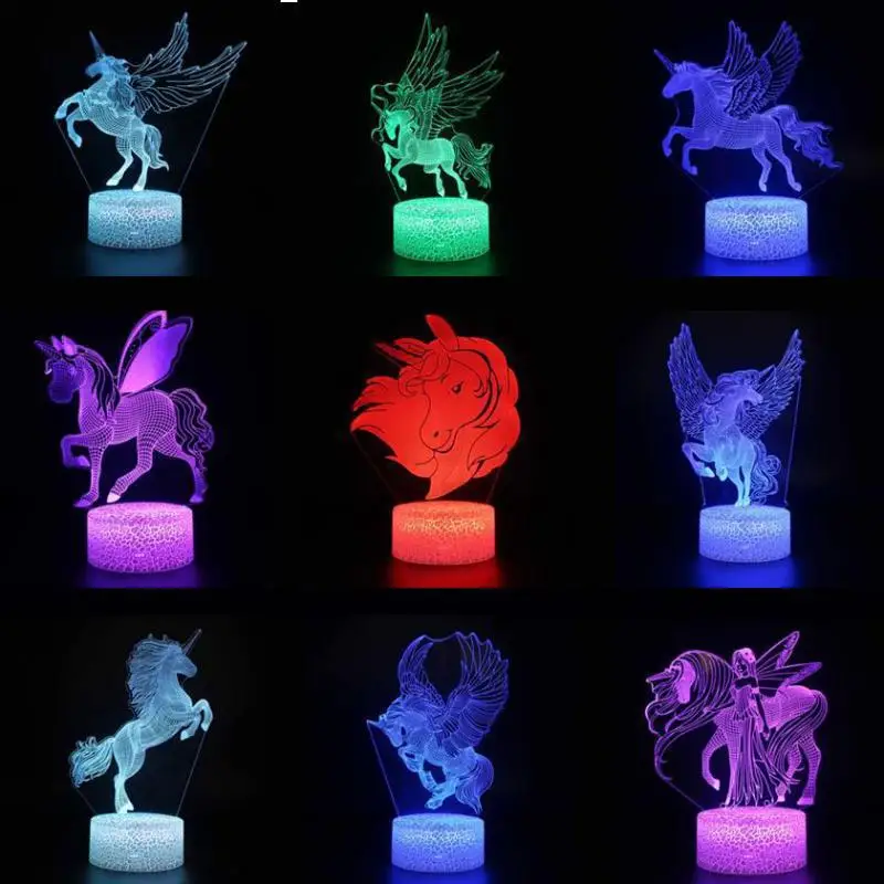 Милая мультяшная детская игрушка Acrylique Usb 3d лампа украшение для детской комнаты