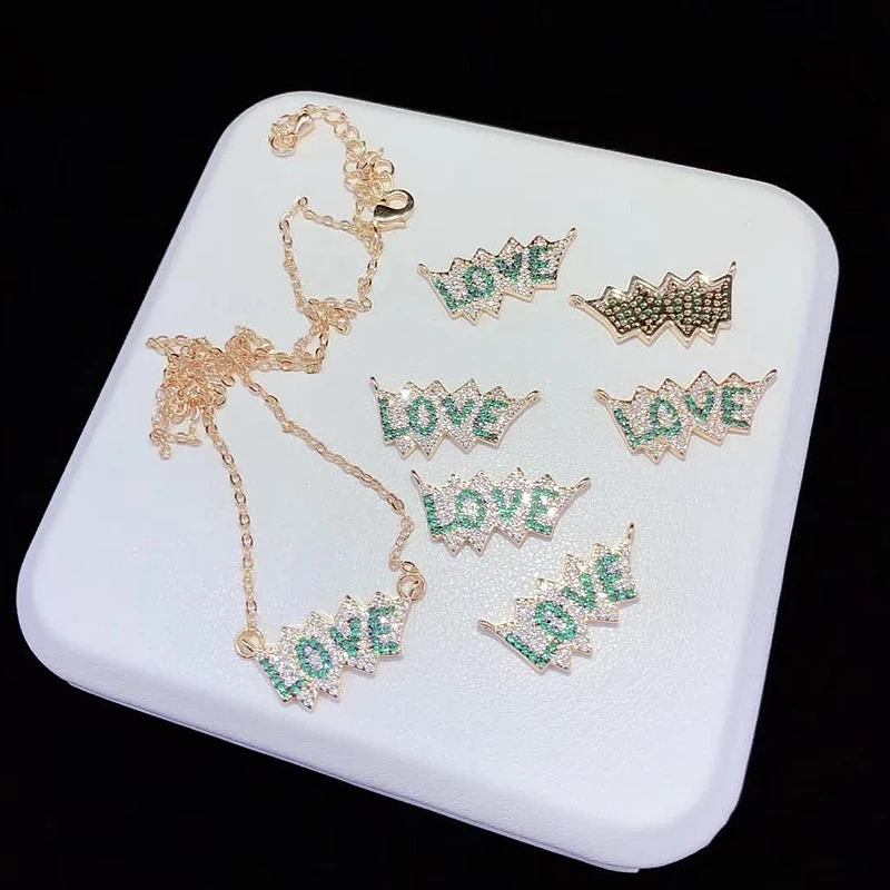 6PCS ZYZ-N9803 Micro Paved CZ Crown Love Pendants Necklaces Necklace | Украшения и аксессуары