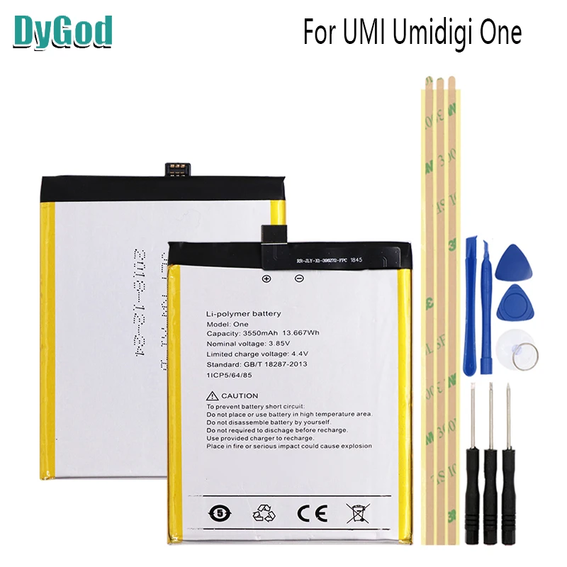 DyGod 3550mAh Для UMI Umidigi One Экстрим Замена батареи Bateria Batterie Мобильный телефон с набором