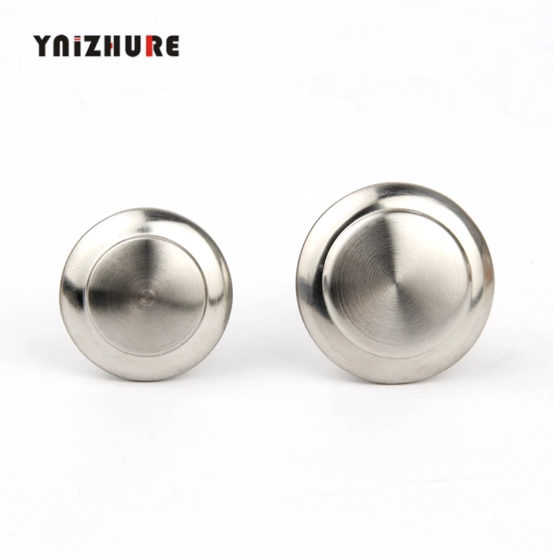 Diameter 24mm 28mm Zinc Satin Nickel Cabinet Pull Cupboard Drawer Handle Knobs Wardrobe With Screw Furniture Hardware | Обустройство