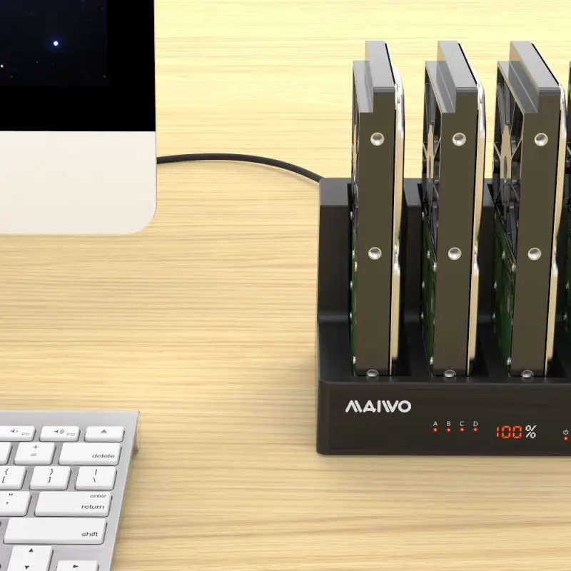 MAIWO HDD корпус для 2 5/3 5 дюймов HDD/SSD USB 3 0 SATA I/II/III четыре отсека док станция