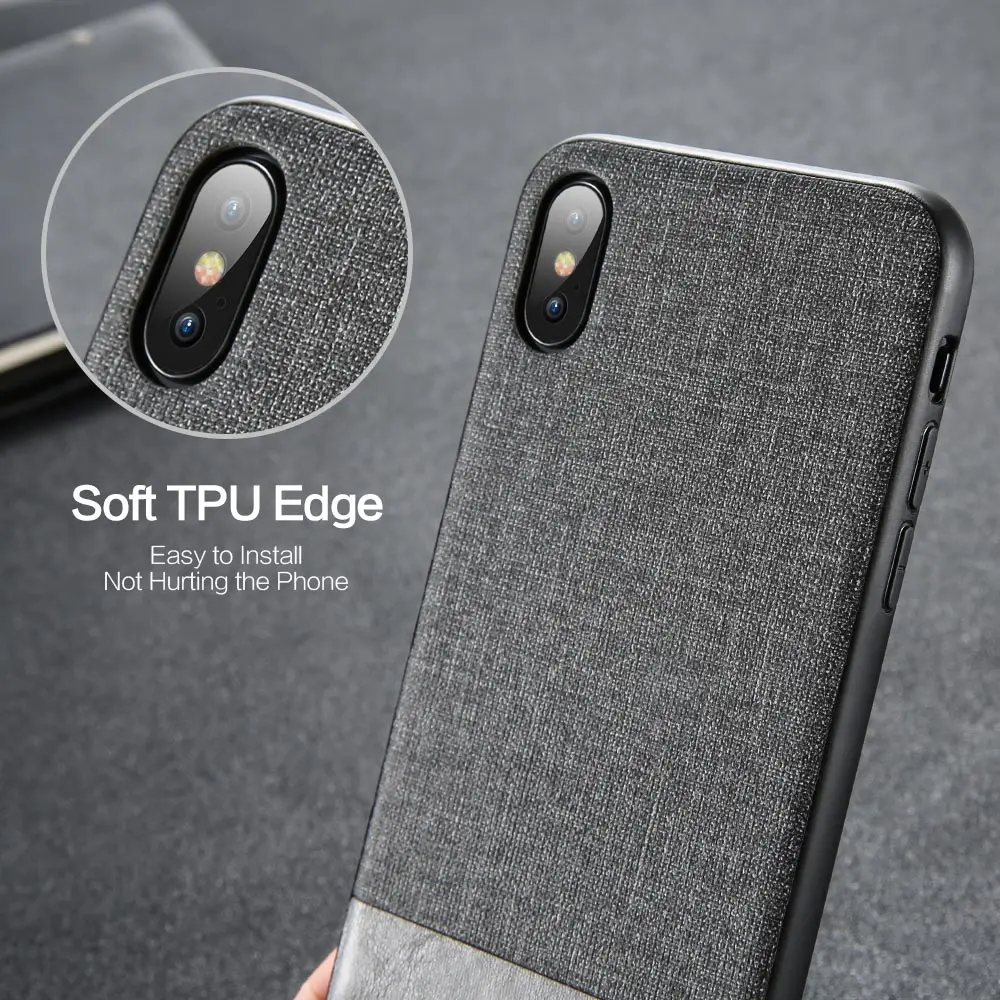 KISSCASE Retro Fabric Phone Case for iPhone XS MAX X XR 7 8 Cover PU Leather Cases For 11 Pro Max 5 S 6s Plus Soft Fundas | Мобильные