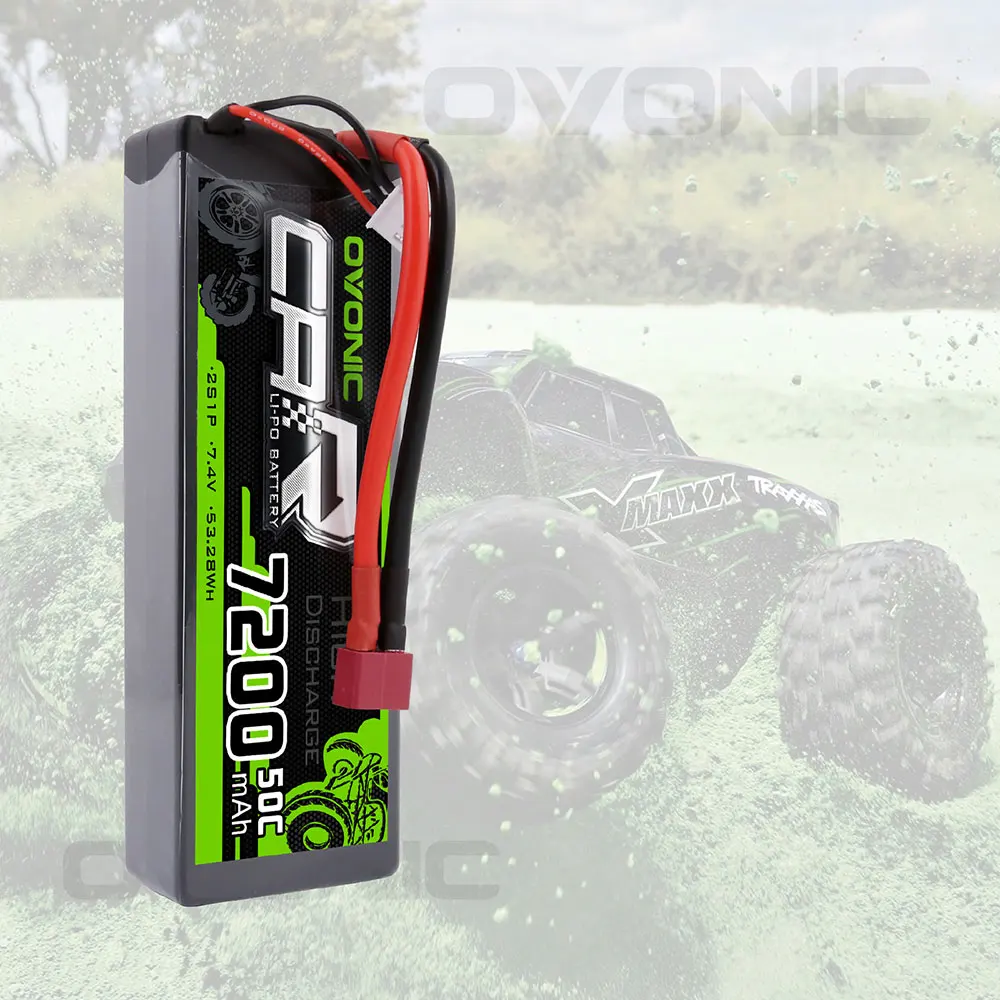 Комплект батарей OVONIC 7200 мАч Lipo 2S 7 4 В Жесткий Чехол Deans Power для гонки Redcat 1/8 размер