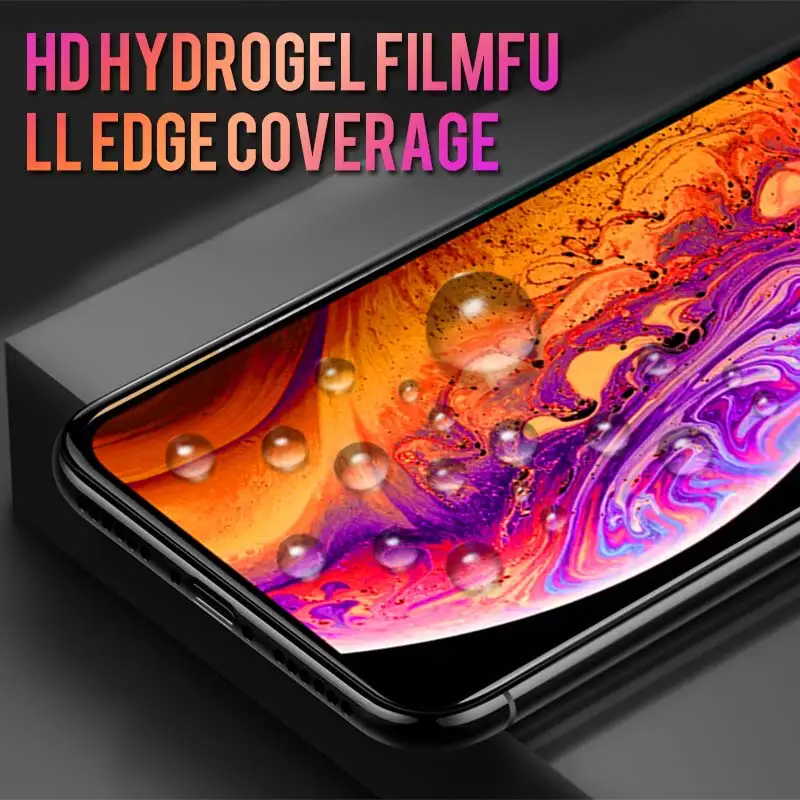 Мягкая Гидрогелевая пленка 11D для iphone 6 6s 7 8 Plus X XS 10 полное покрытие Защита экрана 6S