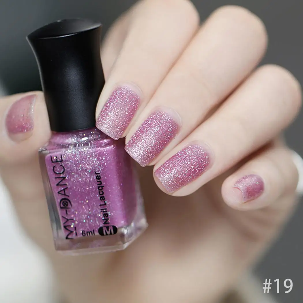 Glitter Nail 12 Long Colors Polish Lacquer Dry Lasting Water Based 6ml Quick Matte Metallic | Красота и здоровье
