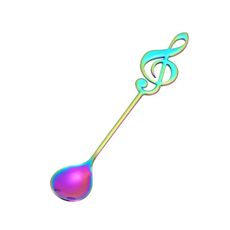 304 ложка из нержавеющей стали инновационная мультяшная музыкальная нотка