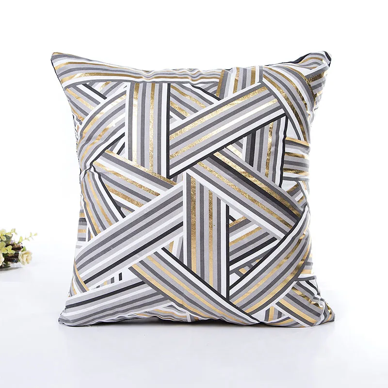 Hot Sale Office Geometric Popular Pineapple Pillow Cases 1PC Cotton Gold Bronzing Home Decorative Bedroom New Luxury | Дом и сад