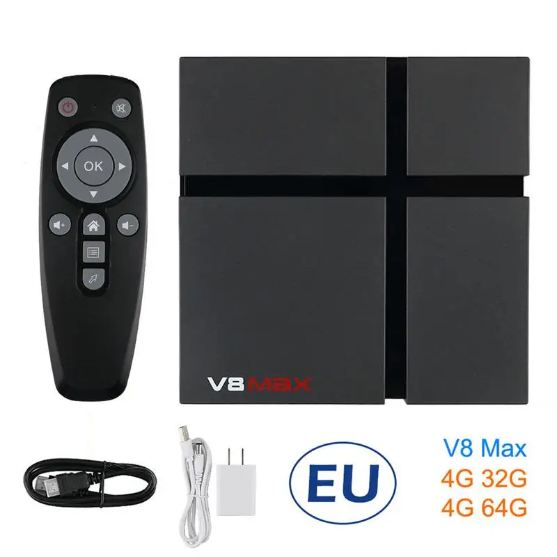V8 Max Android 8 1 Smart tv Box Amlogic S905X2 Davlin MP2 2 4G + 5G Wifi 100M сетевой медиаплеер 32G 4K