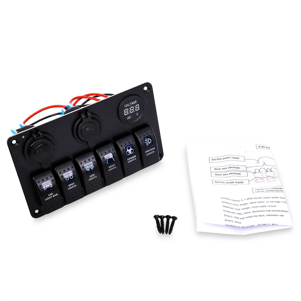 Клеранс 5 Pin DIY автомобильные огни переключатель светодио дный свет панель
