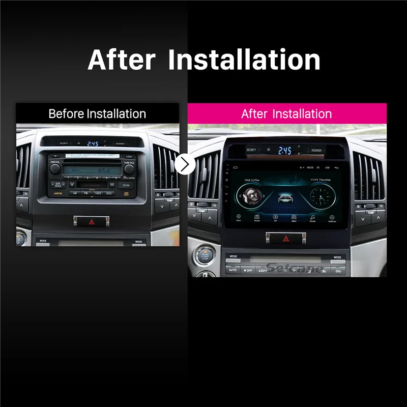 Автомобильный мультимедийный плеер Seicane 10 1 дюйма Android 9 для Toyota Cruiser FJ 2007 2008 2017
