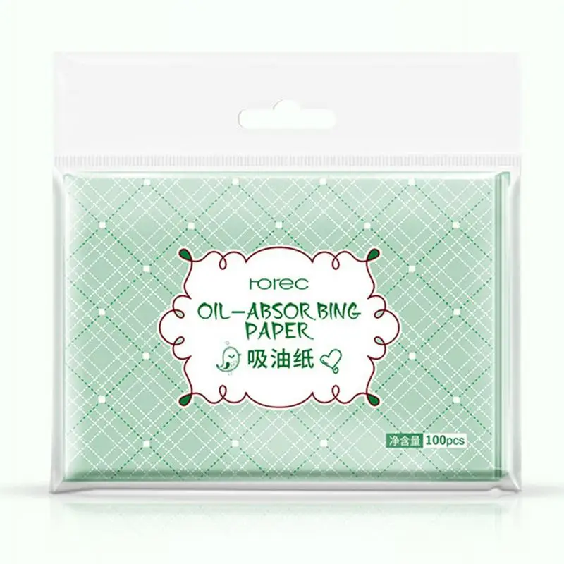 100pcs/pack Tissue Papers Green Tea Smell Makeup Cleansing Oil Absorbing Face Paper Absorb Blotting Facial Cleanser Tool 40 | Красота и