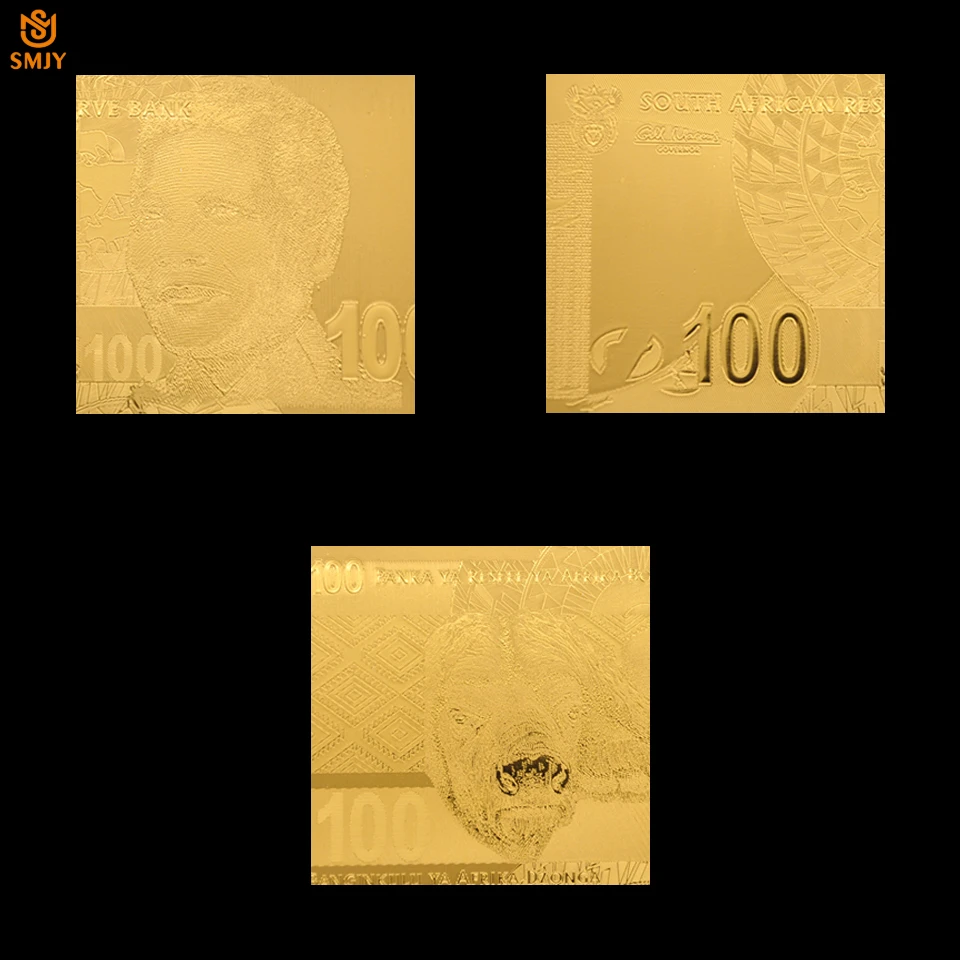 10 шт./лот набор копировальной бумаги Южной Африки 100 Rand Home Decor Золотая коллекция