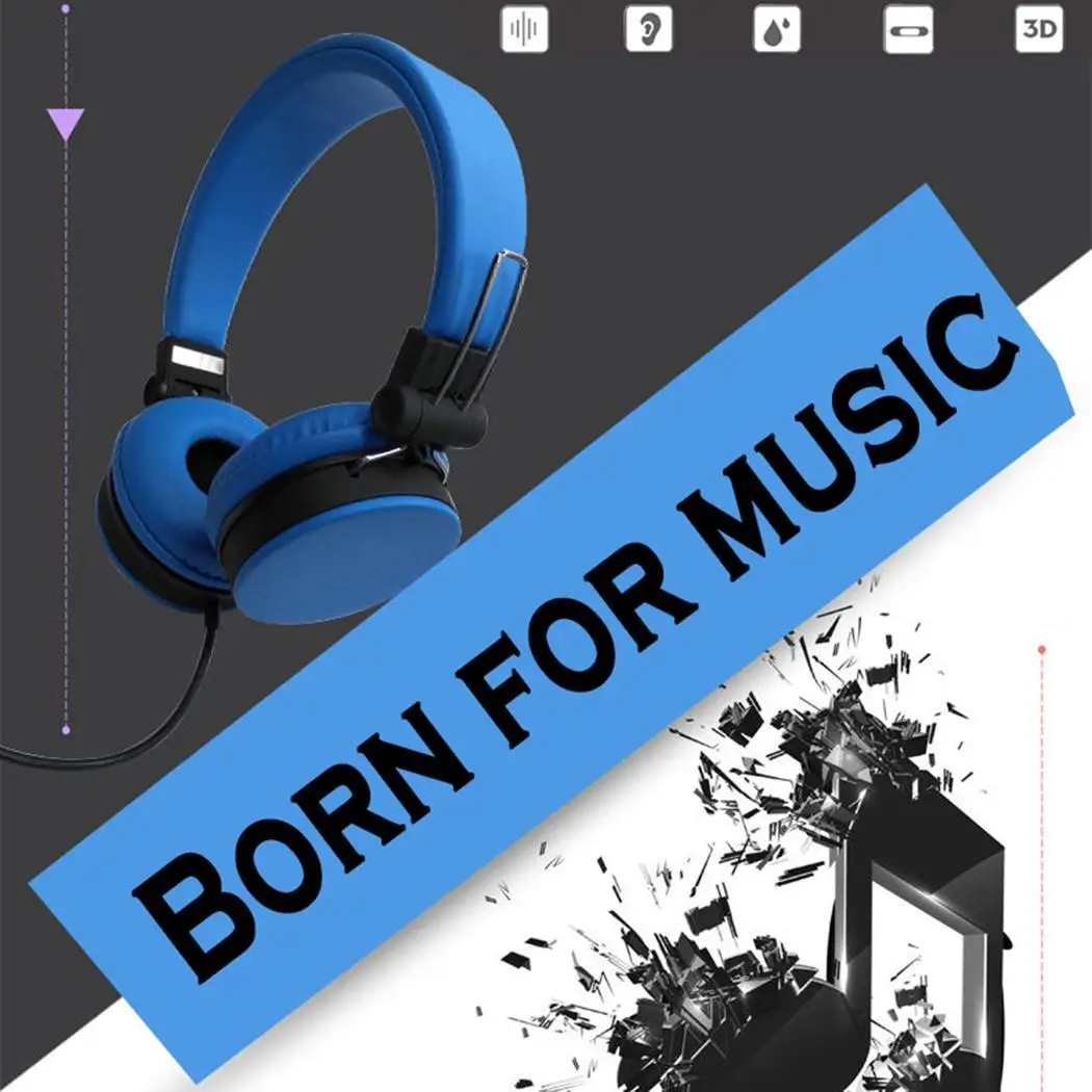 Проводная бас Hifi головная гарнитура складная 105 дБ + 3 музыка 20-20 кГц 16 портативные