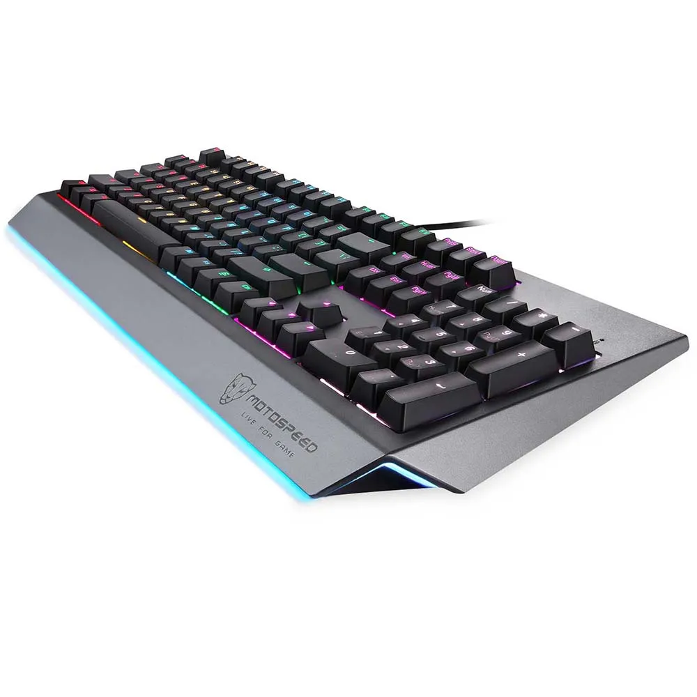 Оригинал MOTOSPEED CK99 RGB механическая клавиатура 104 ключей USB Проводная компьютерная