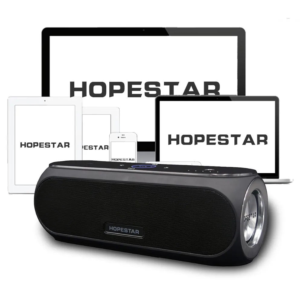 HOPESTAR H19 Nfc Bluetooth динамик пресс панель открытый супер бас Колонка сабвуфер большой