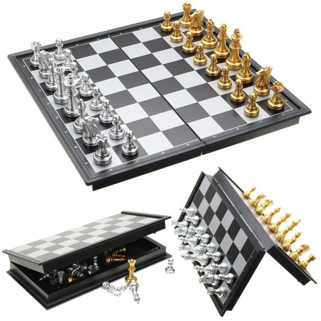 Folding Chess Board Puzzle Black white Game about 1.3kg Magnetic-toy | Спорт и развлечения