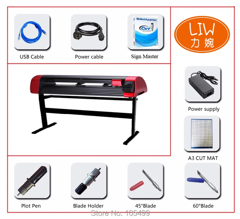 

New arrival dual heads cutting vinyl machine with camera 24inch with have wifi