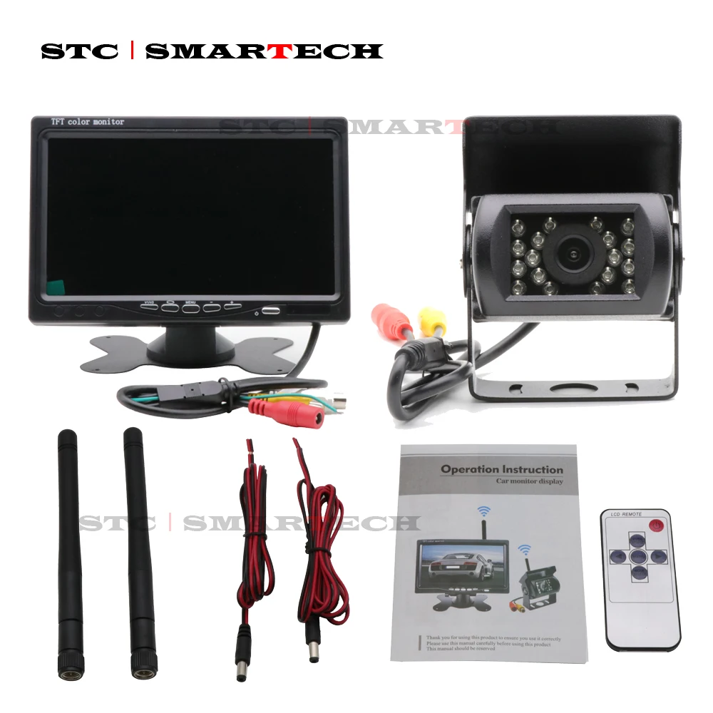 SMARTECH беспроводная камера заднего вида с 7 дюймовым монитором для грузовика