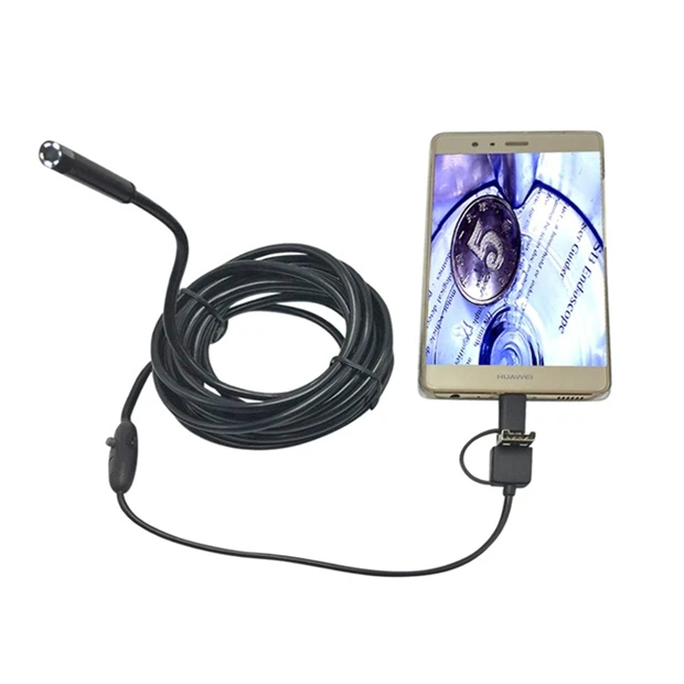 Водонепроницаемый Бороскоп DANIU 3 в 1 5 мм 6 светодиодов Android USB Type C камера для