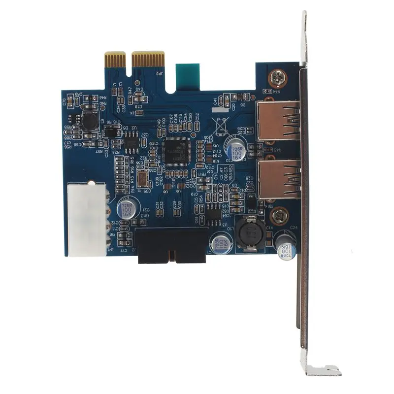 PCI Express PCI-E карта 2 порта концентратор адаптер + USB 3 0 Передняя панель 5 Гбит/с