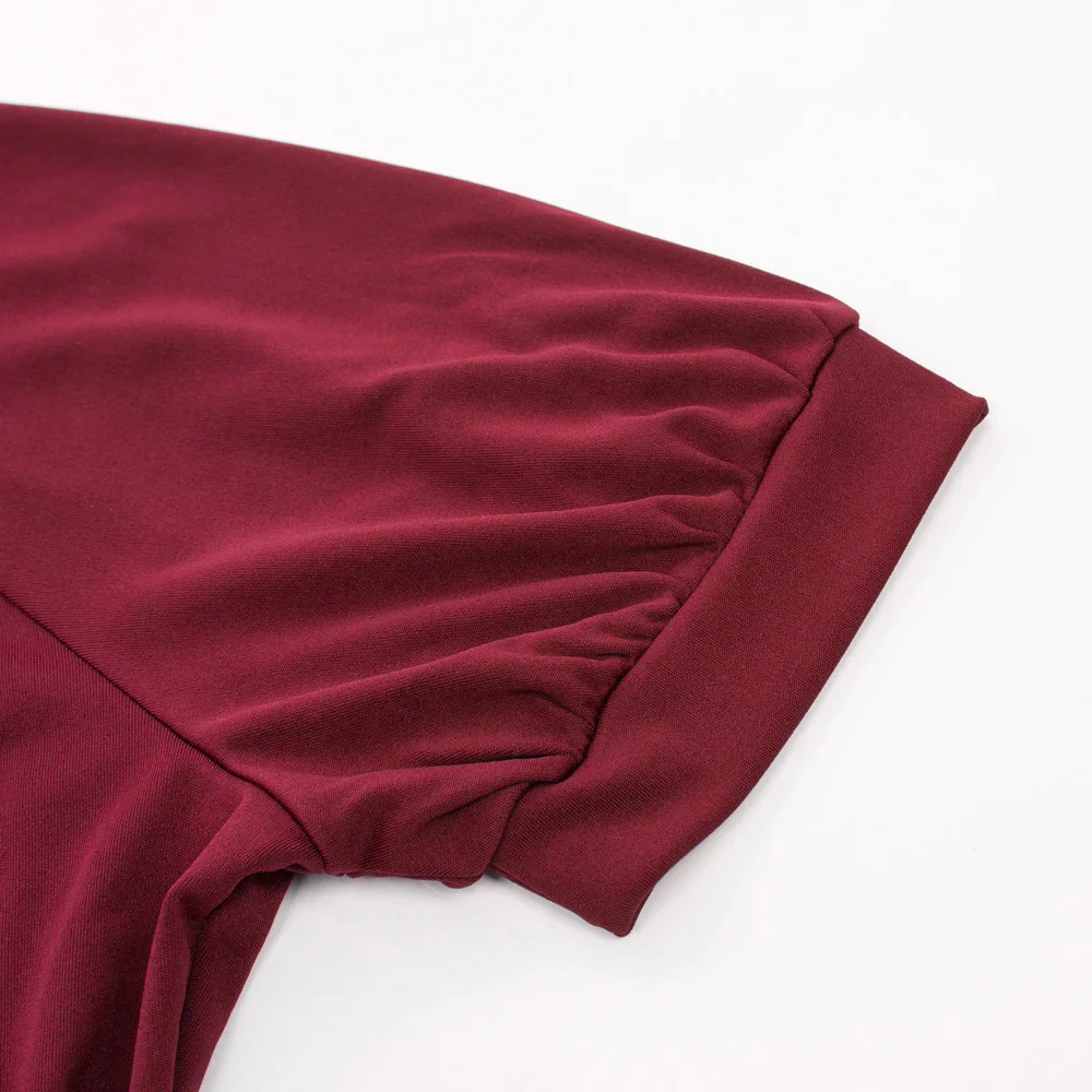 Карандаш для женщин Чистый платье короткий рукав плотная Базовая Bodycon стрейч