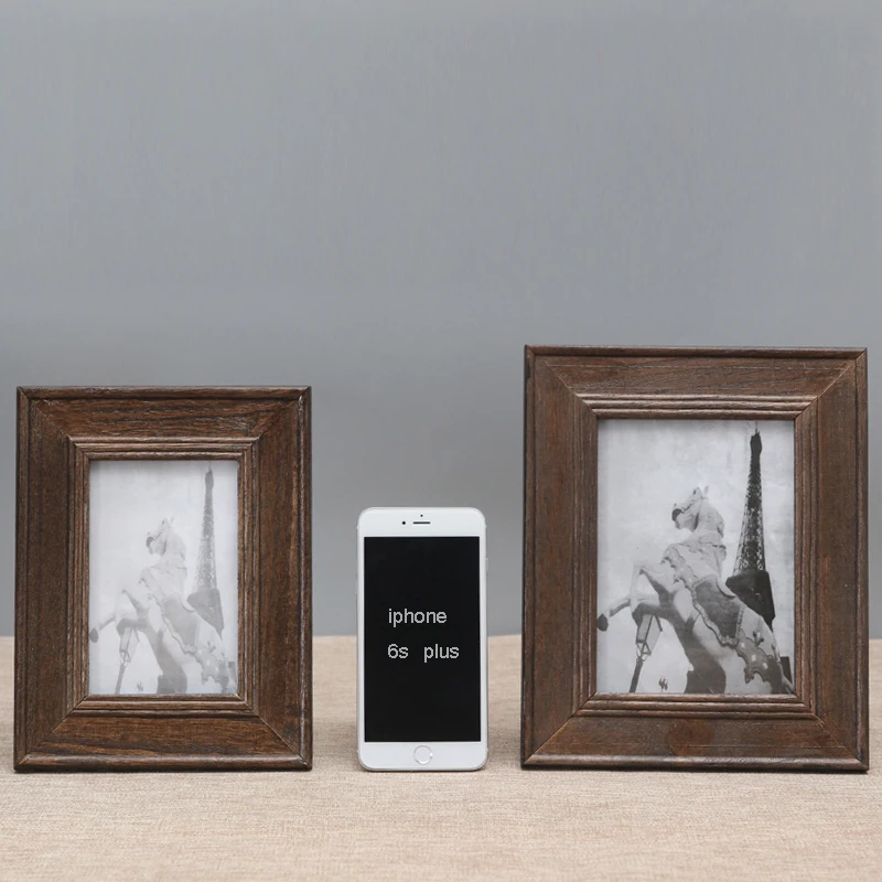 Vintage Retro Wood Photo Frame Picture With Stand Home Office Table Decor 4x6 Inch | Дом и сад