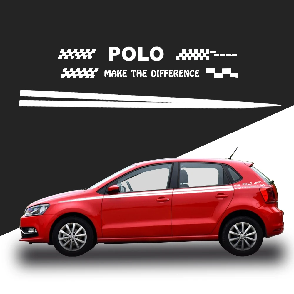 Наклейка на боковой кузов автомобиля Volkswagen VW POLO для хэтчбека седана внедорожника