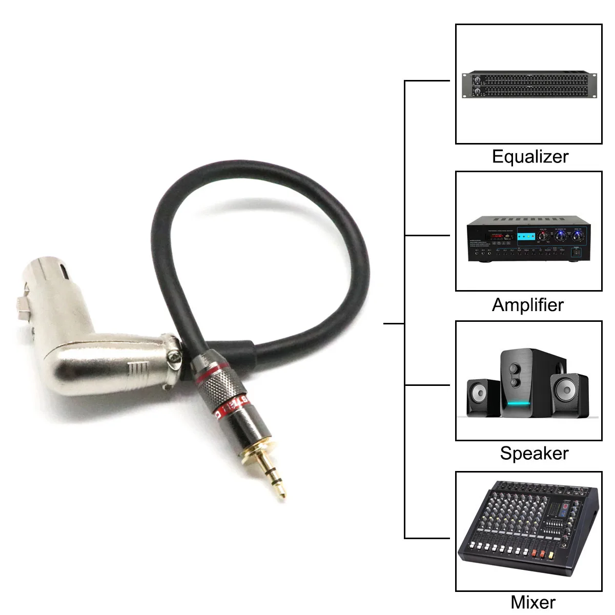OPQ XLR прямоугольный Женский до 3 5 мм стерео кабель микрофоны 1 фут|Кабели HDMI| |