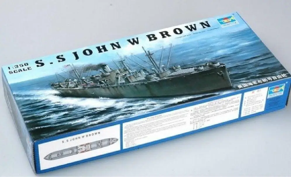 Trumpeter 1/350 05308 Liberty Ship SS John W. Коричневый|Наборы для сборки моделей| |