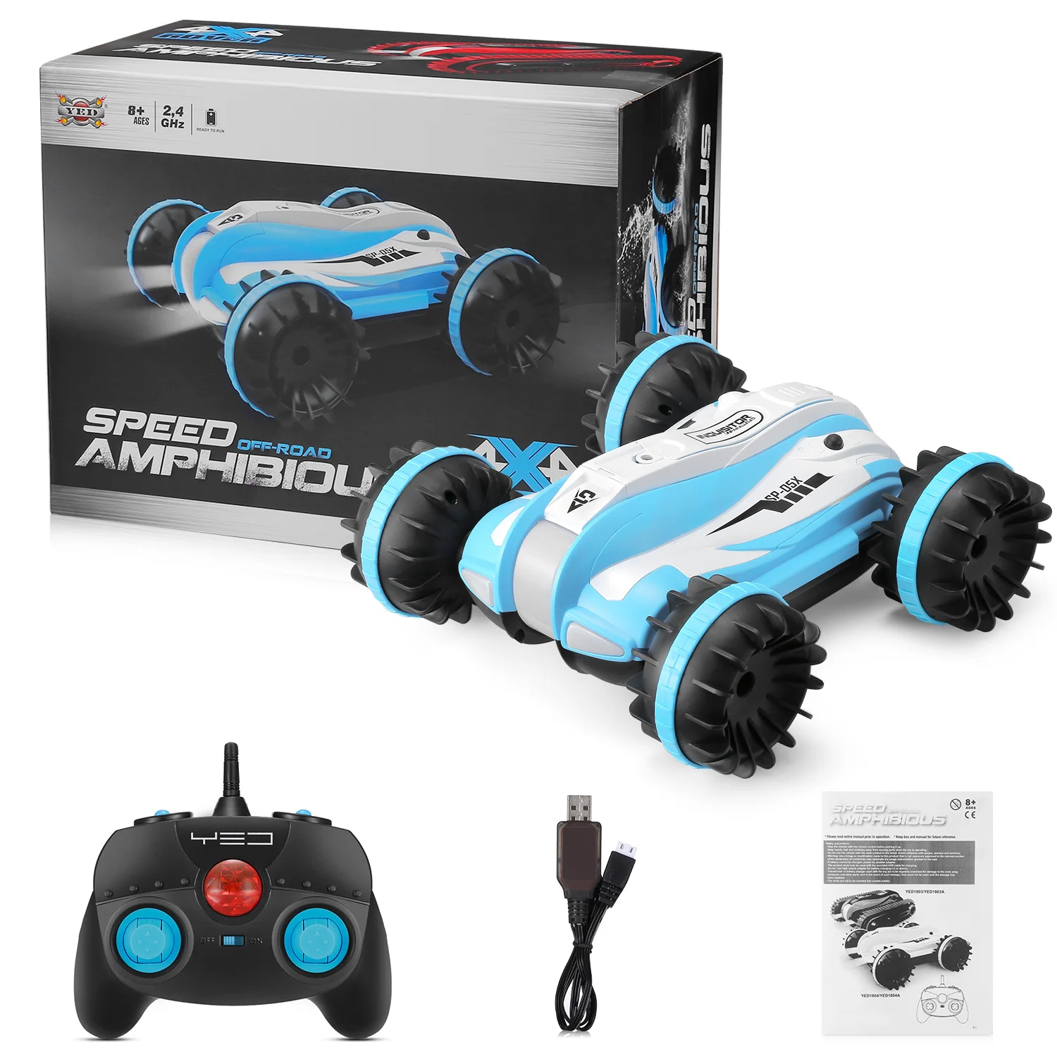 Новое поступление 2 4 GHz RC автомобиль 6 канальный 1:12 Масштаб амфибия вращение на 360