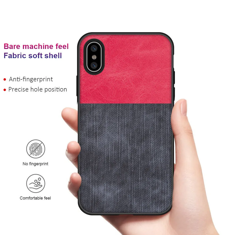 2019 Роскошный чехол для Iphone 7 чехлы X XR из джинсовой ткани противоударный мягкого