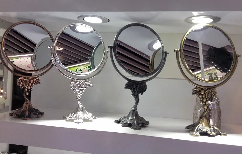 

Yelena's high-end rural-style table mirror lovely double-sided desktop Student dormitory Princess Makeup dressing mirror 360A