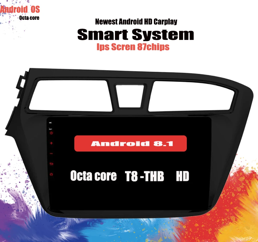Автомобильный DVD плеер 6 + 128 ГБ Восьмиядерный Android 10 0 подходит для HYUNDAI I20 2014 15 2016 2018